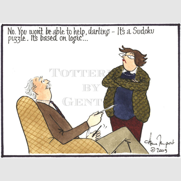 Signed Special Tottering by Gently Print - It's a Sudoko puzzle
