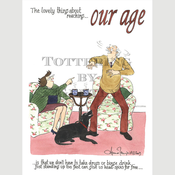 Signed Special Tottering by Gently Print - Reaching our age