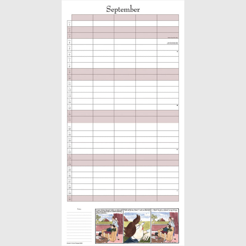Tottering by Gently Family Organiser 2023 Wall planner Calendar