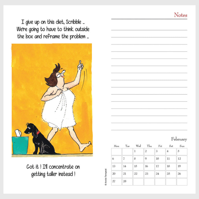 Tottering by Gently Slim Pocket Diary 2023 | Annie Tempest | Frisky Partridge Diaries & Calendars 2023