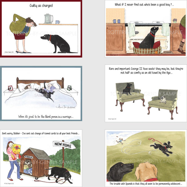 Dog postcards | Tottering by Gently