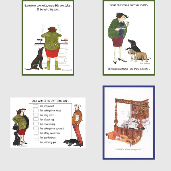 Dog postcards by Tottering by Gently