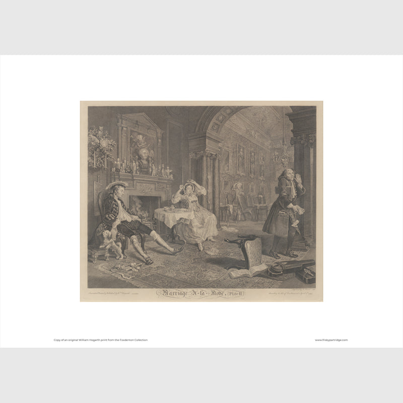 Marriage A-la-Mode Plate 2, The Tete a Tete by William Hogarth print from Frisky Partridge