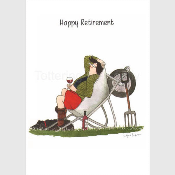 Tottering by Gently Happy Retirement greeting card