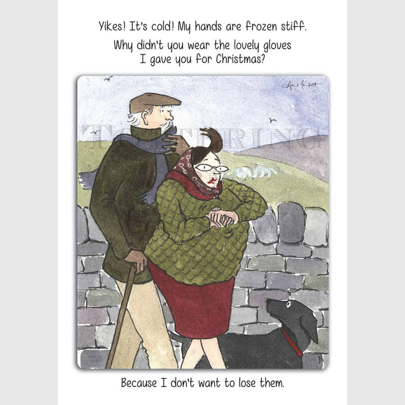 My hands are frozen stiff - Greeting card