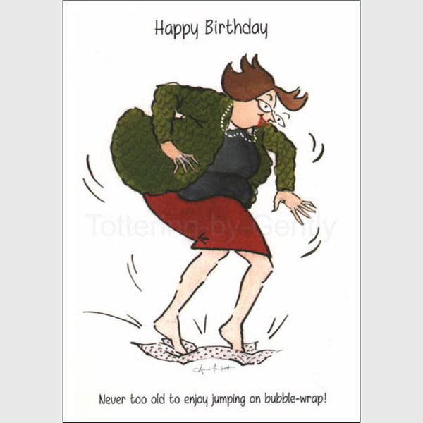 Jump on bubble wrap, Daffy - Happy Birthday Greeting card