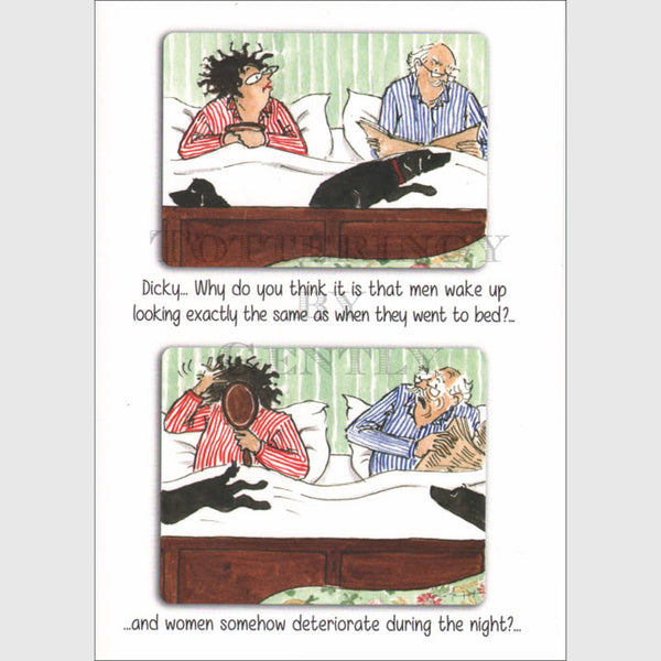 Women deteriorate during the night - Greeting card