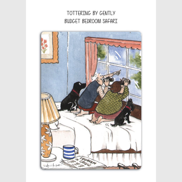 Budget bedroom safari greeting card | Tottering by Gently